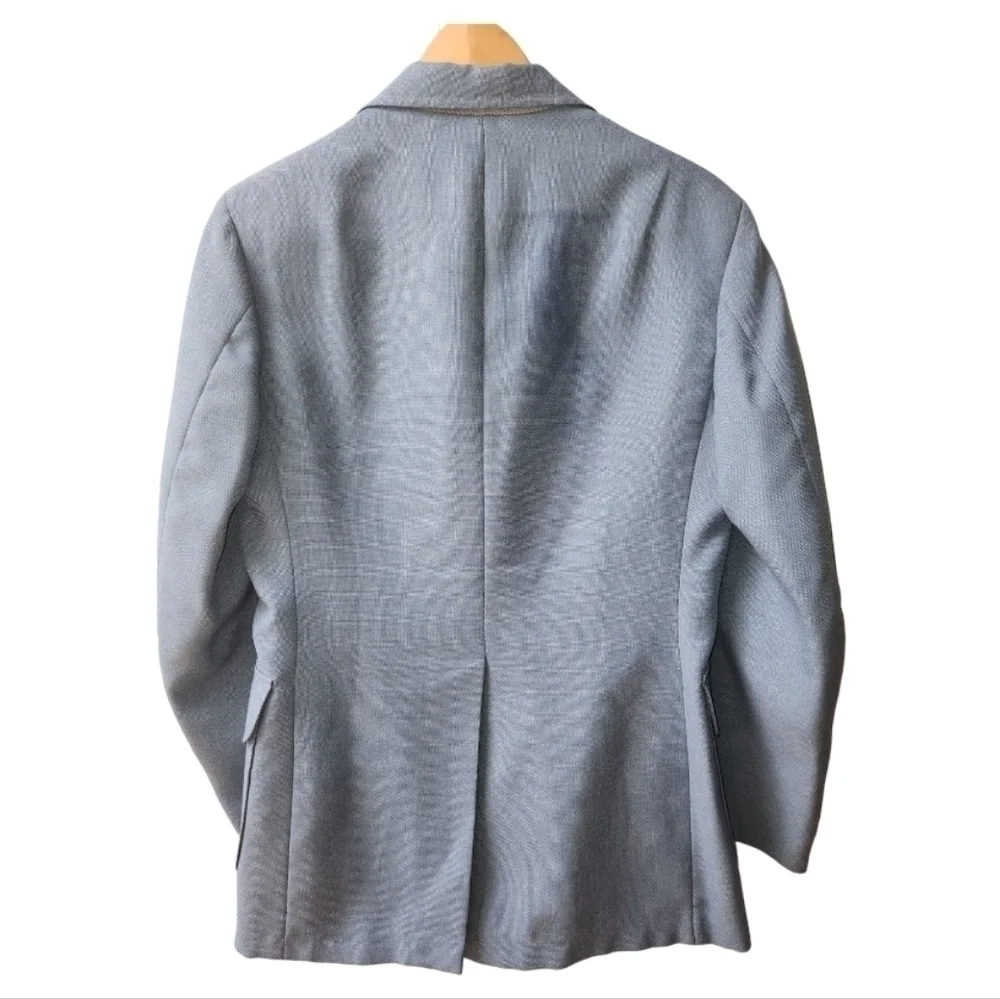 Levi's Panatela Linen Look Jacket Blue 70s Baby Blue